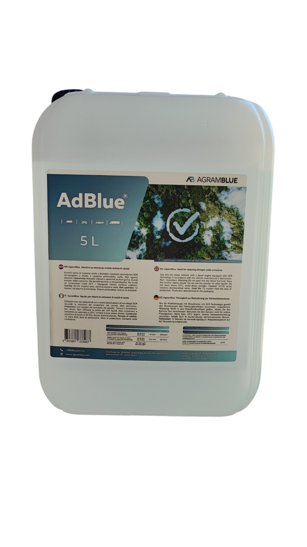 AdBlue 5L sa lijevkom AGRAMBLUE